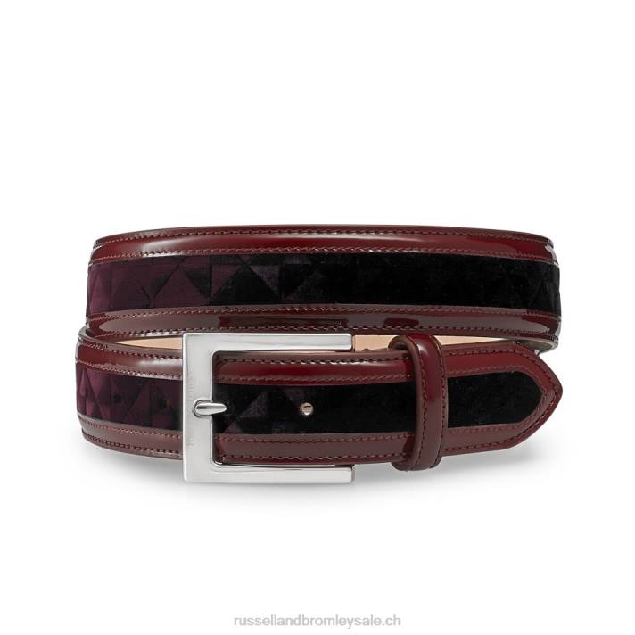 rouge 8BN6662 Hommes Russell And Bromley ceinture douce