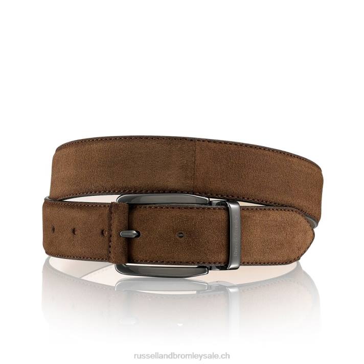 bronzer 8BN6663 Hommes Russell And Bromley ceinture en daim burlington