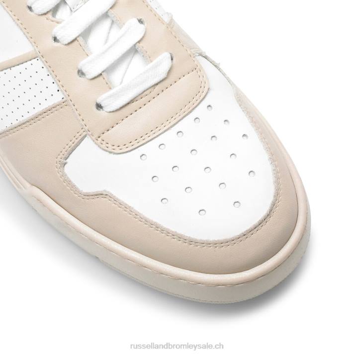 beige 8BN6444 Hommes Russell And Bromley baskets perforées league m
