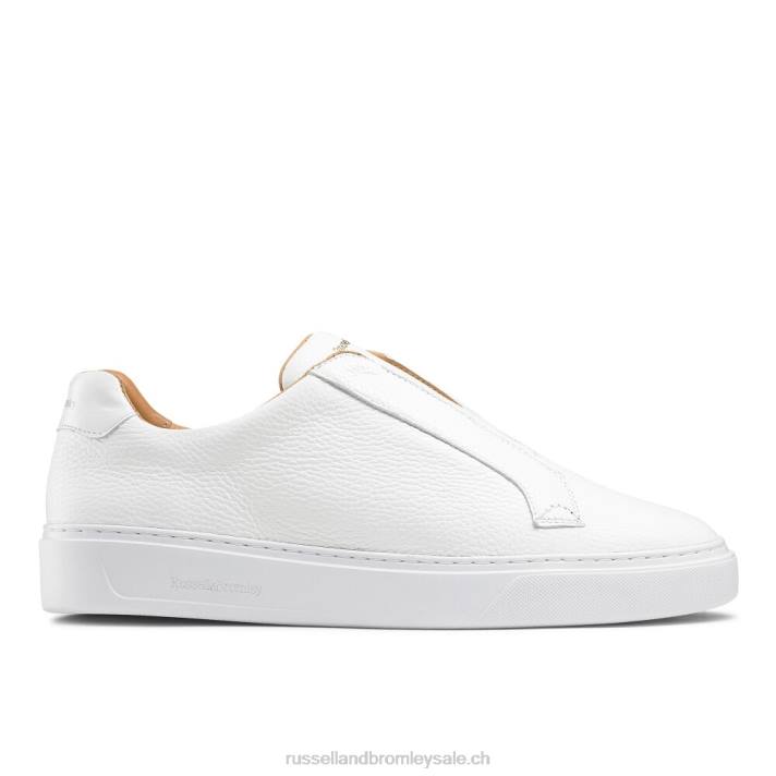 blanc 8BN6438 Hommes Russell And Bromley baskets sans lacets slipway