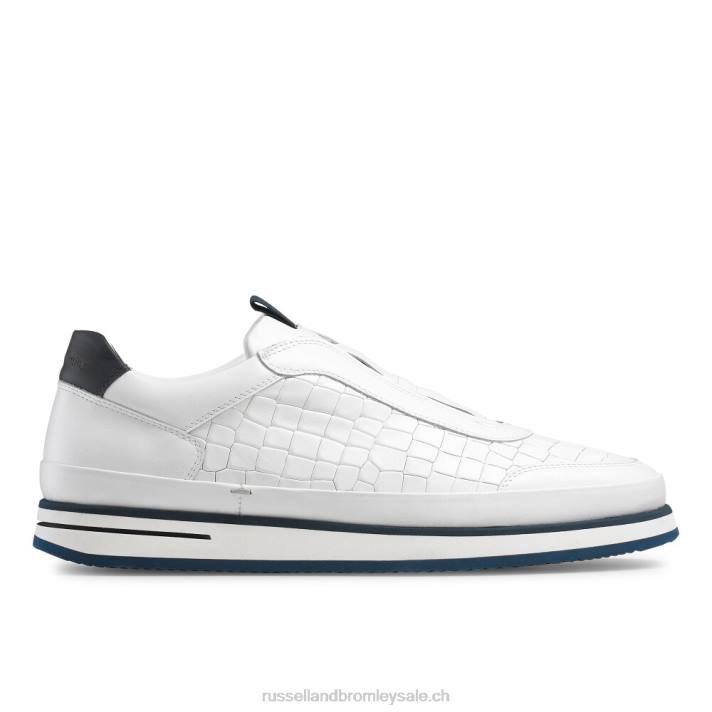blanc 8BN6440 Hommes Russell And Bromley baskets sans lacets oxford san giusto