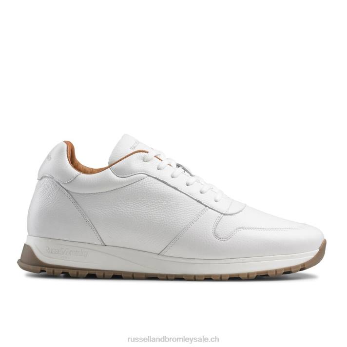 blanc 8BN6451 Hommes Russell And Bromley coureur de piste à lacets