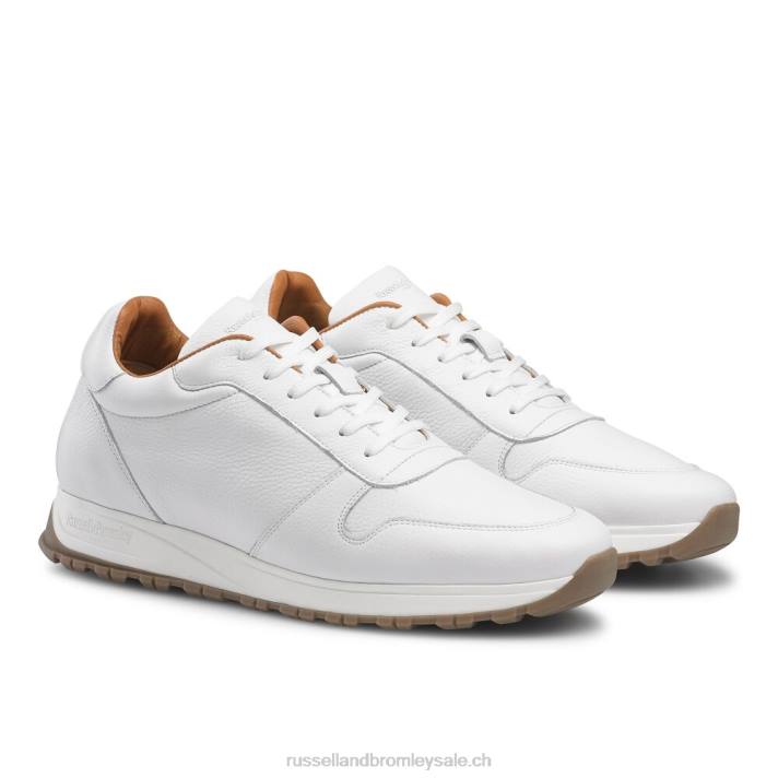 blanc 8BN6451 Hommes Russell And Bromley coureur de piste à lacets