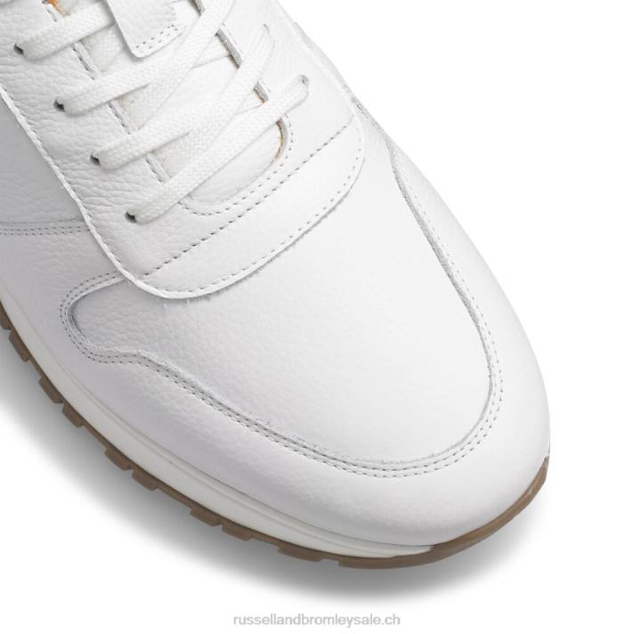 blanc 8BN6451 Hommes Russell And Bromley coureur de piste à lacets