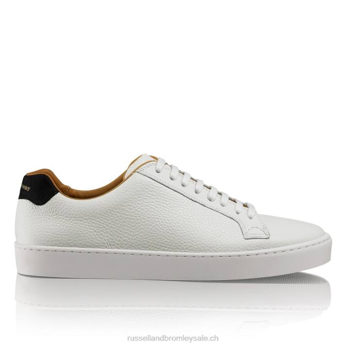 blanc 8BN6460 Hommes Russell And Bromley baskets basses park run