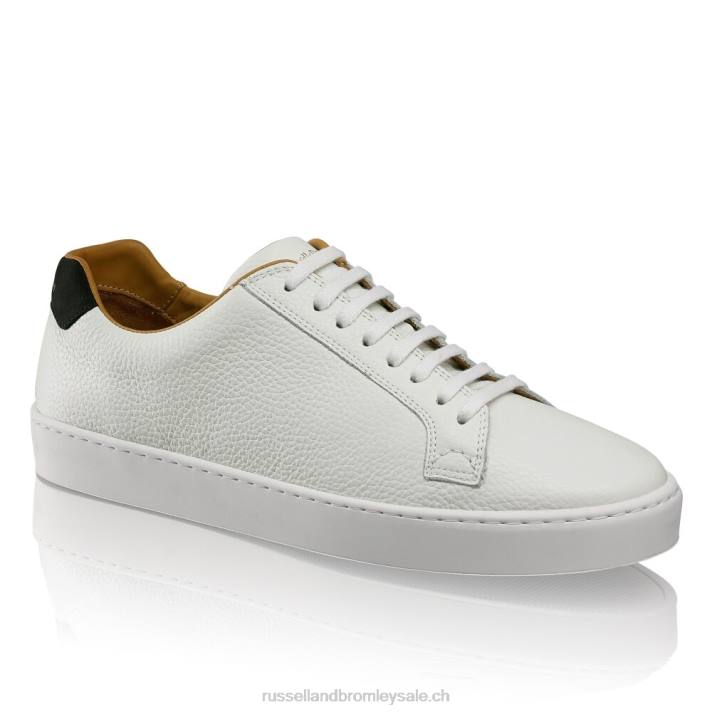 blanc 8BN6460 Hommes Russell And Bromley baskets basses park run