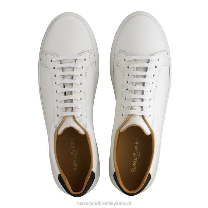 blanc 8BN6460 Hommes Russell And Bromley baskets basses park run