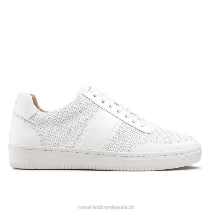 blanc 8BN6472 Hommes Russell And Bromley baskets bowery oxford en dentelle