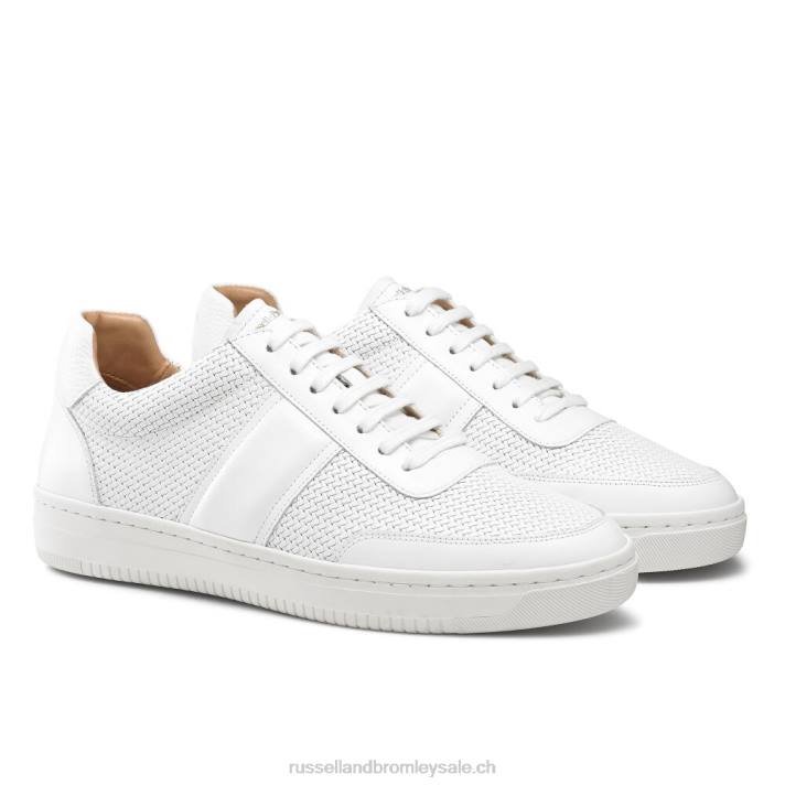 blanc 8BN6472 Hommes Russell And Bromley baskets bowery oxford en dentelle