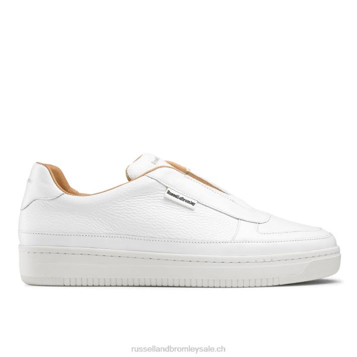 blanc 8BN6473 Hommes Russell And Bromley baskets sans lacets lex