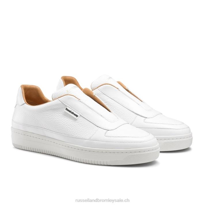 blanc 8BN6473 Hommes Russell And Bromley baskets sans lacets lex