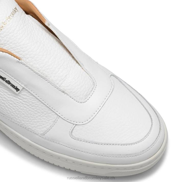 blanc 8BN6473 Hommes Russell And Bromley baskets sans lacets lex