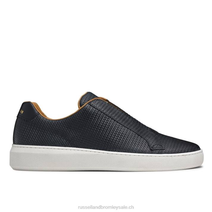 bleu 8BN6429 Hommes Russell And Bromley baskets sans lacets clearway m