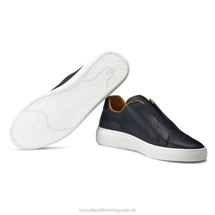 bleu 8BN6429 Hommes Russell And Bromley baskets sans lacets clearway m
