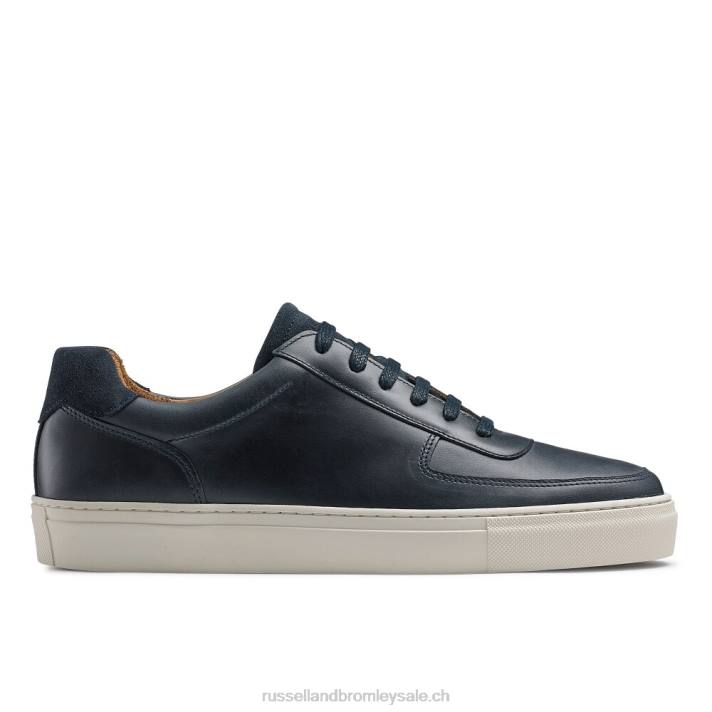 bleu 8BN6452 Hommes Russell And Bromley baskets à lacets outfield