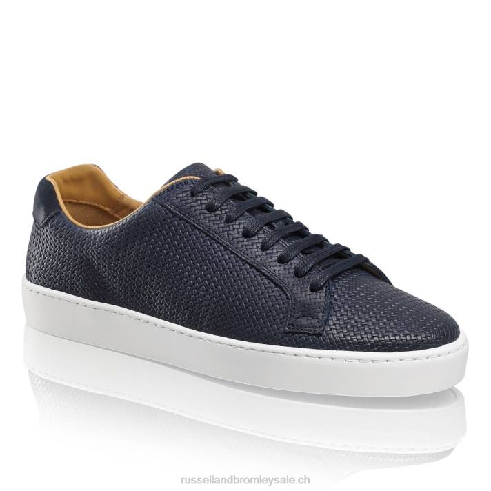 bleu 8BN6459 Hommes Russell And Bromley baskets basses park run