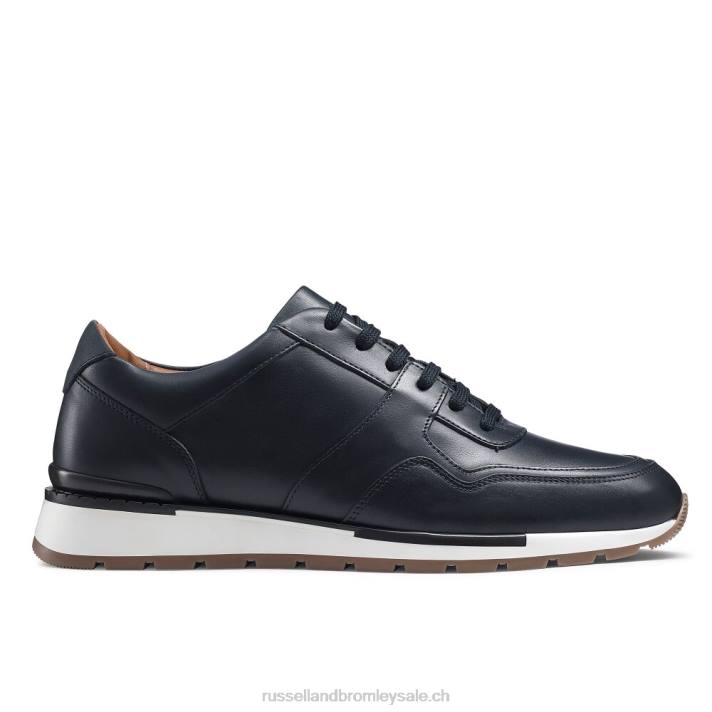 bleu 8BN6462 Hommes Russell And Bromley baskets à lacets Lomond