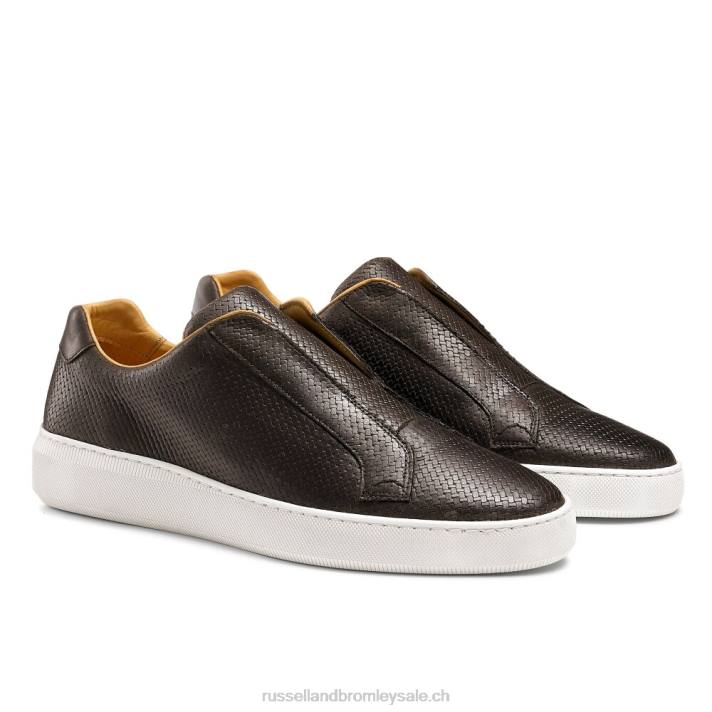 brun 8BN6430 Hommes Russell And Bromley baskets sans lacets clearway m