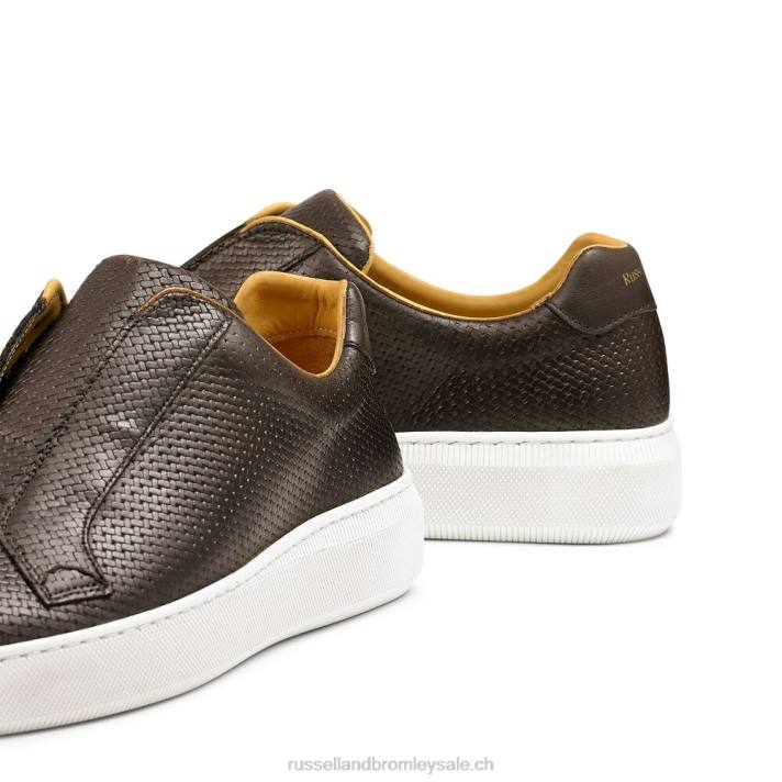 brun 8BN6430 Hommes Russell And Bromley baskets sans lacets clearway m