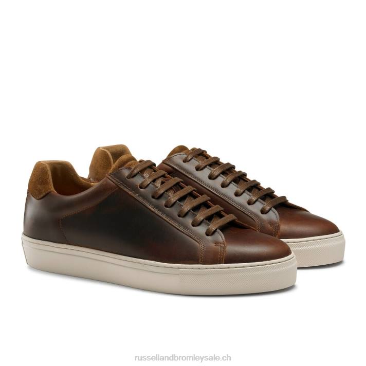 brun 8BN6453 Hommes Russell And Bromley baskets à lacets downfield derby