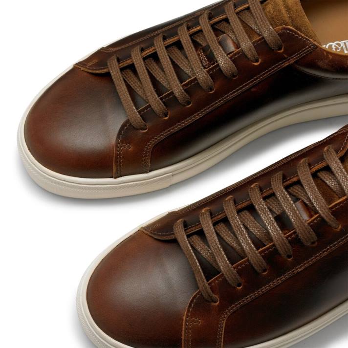 brun 8BN6453 Hommes Russell And Bromley baskets à lacets downfield derby