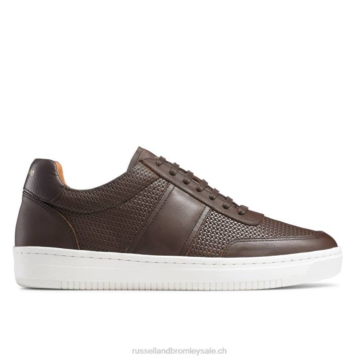 brun 8BN6474 Hommes Russell And Bromley baskets bowery oxford en dentelle