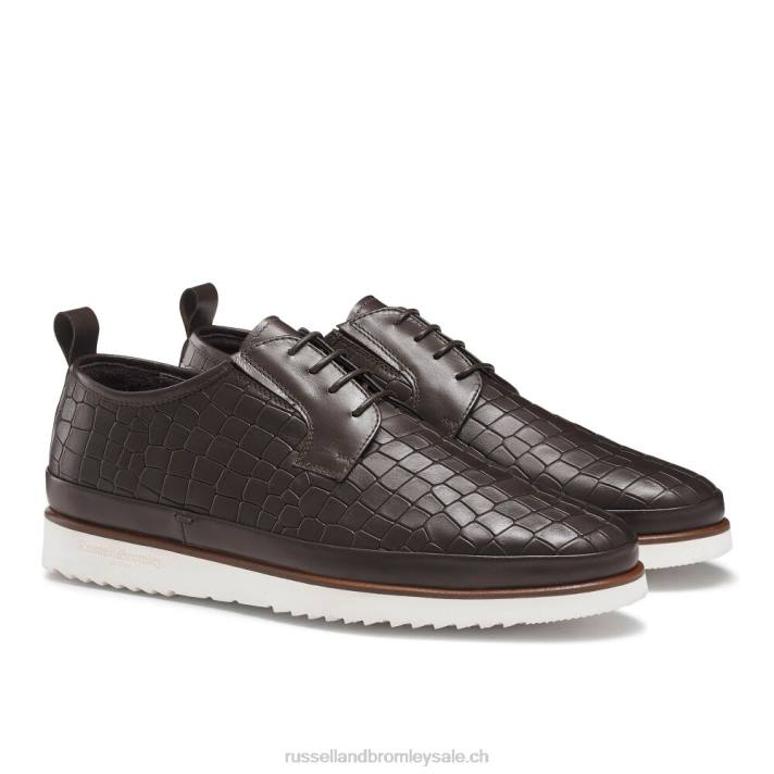 brun 8BN6480 Hommes Russell And Bromley baskets hybrides en dentelle san carlo derby