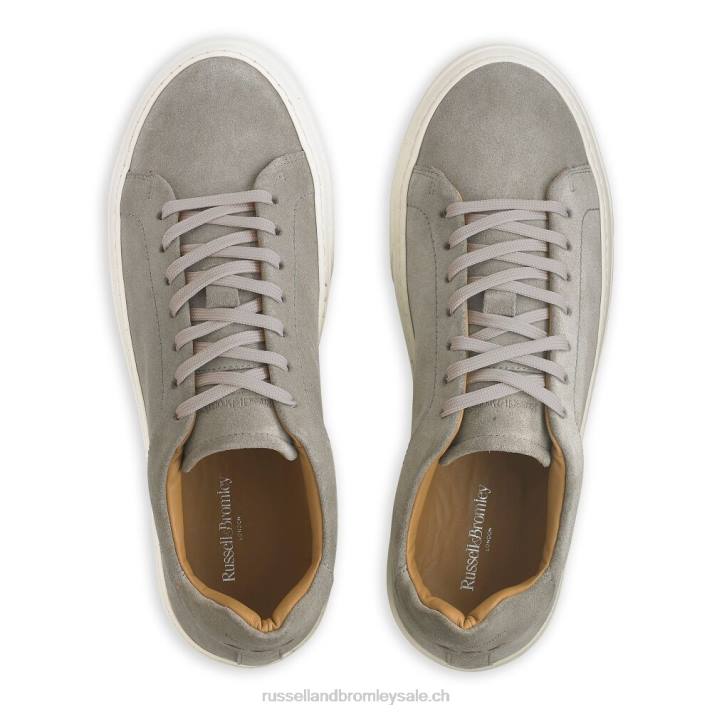 gris 8BN6447 Hommes Russell And Bromley baskets de luxe hors rythme