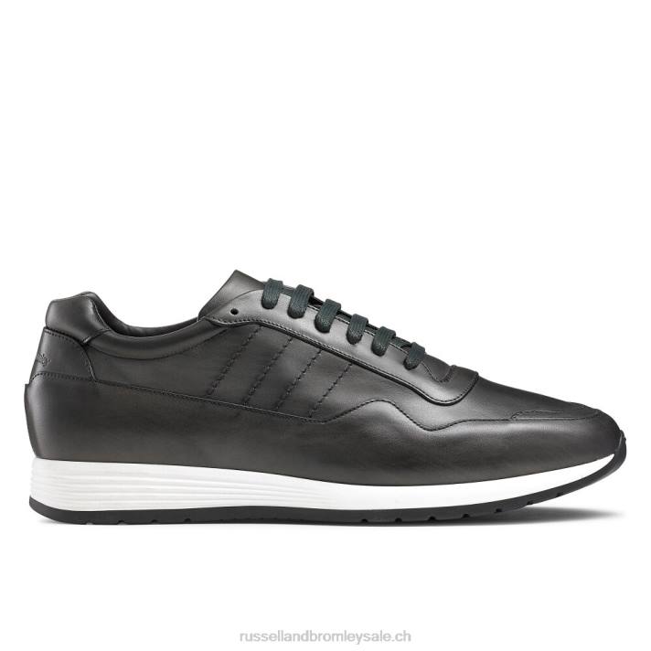 gris 8BN6465 Hommes Russell And Bromley baskets de luxe à lacets Run Time