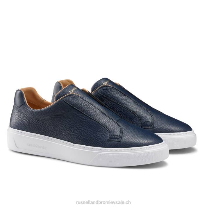 marine 8BN6428 Hommes Russell And Bromley baskets sans lacets slipway