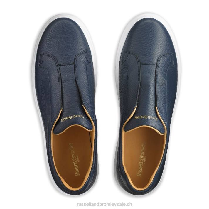 marine 8BN6428 Hommes Russell And Bromley baskets sans lacets slipway