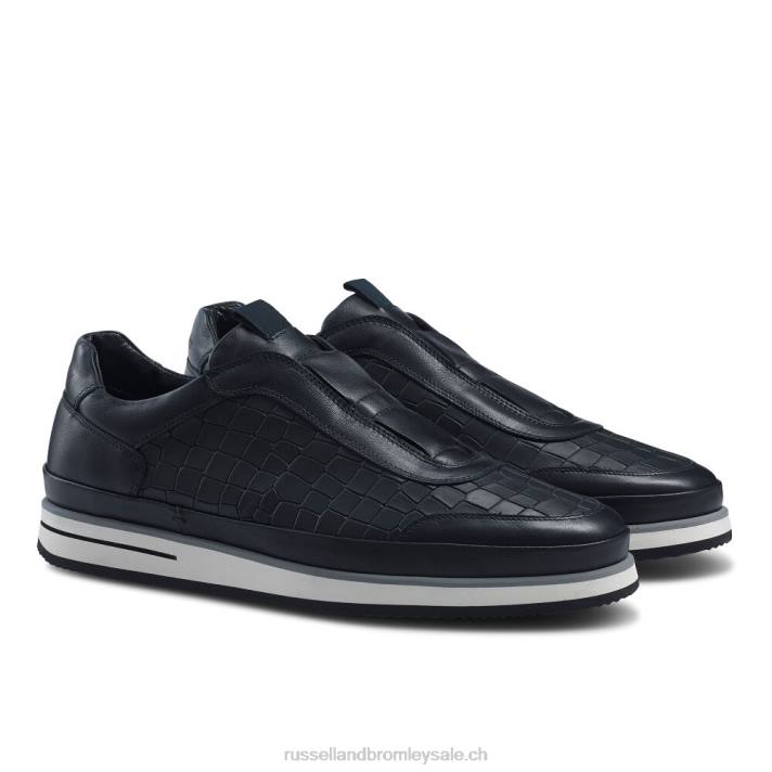 marine 8BN6439 Hommes Russell And Bromley baskets sans lacets oxford san giusto