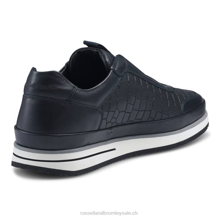 marine 8BN6439 Hommes Russell And Bromley baskets sans lacets oxford san giusto