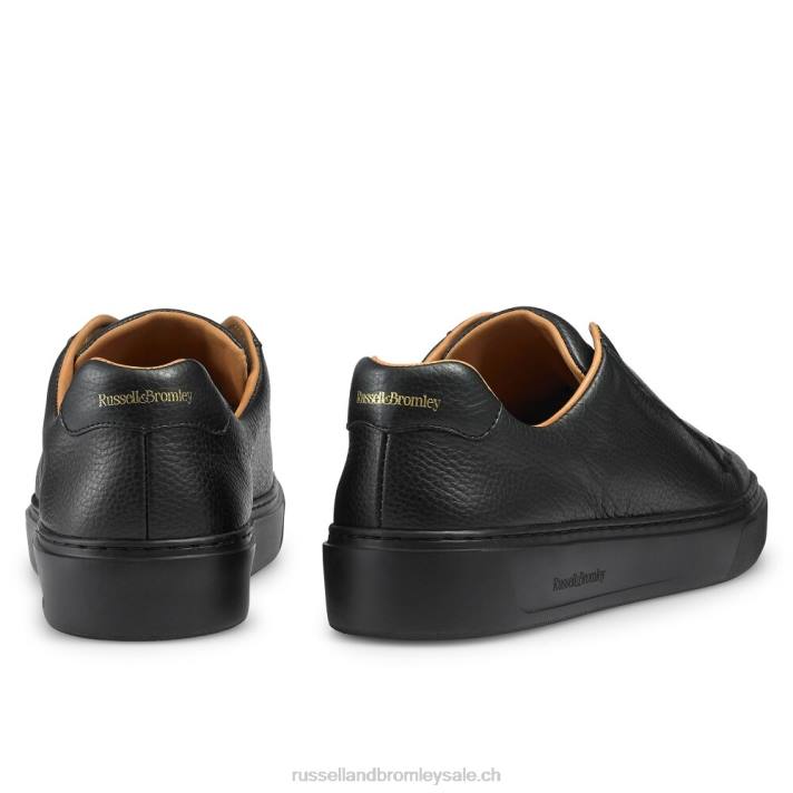 noir 8BN6424 Hommes Russell And Bromley baskets sans lacets slipway