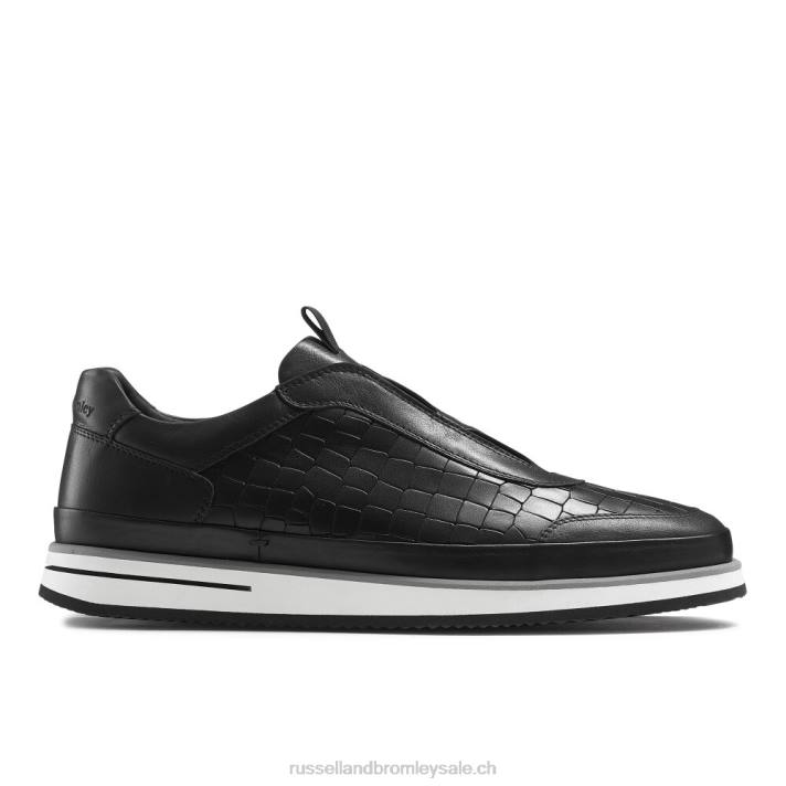 noir 8BN6431 Hommes Russell And Bromley baskets sans lacets oxford san giusto