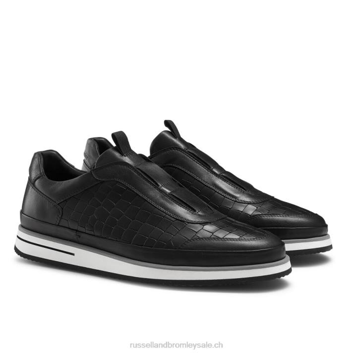 noir 8BN6431 Hommes Russell And Bromley baskets sans lacets oxford san giusto