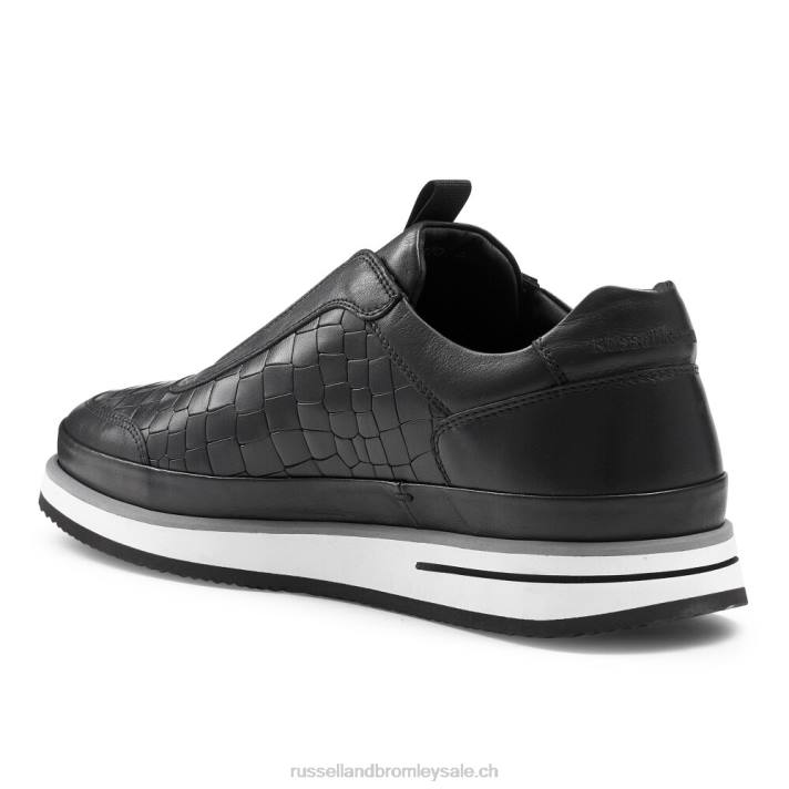 noir 8BN6431 Hommes Russell And Bromley baskets sans lacets oxford san giusto