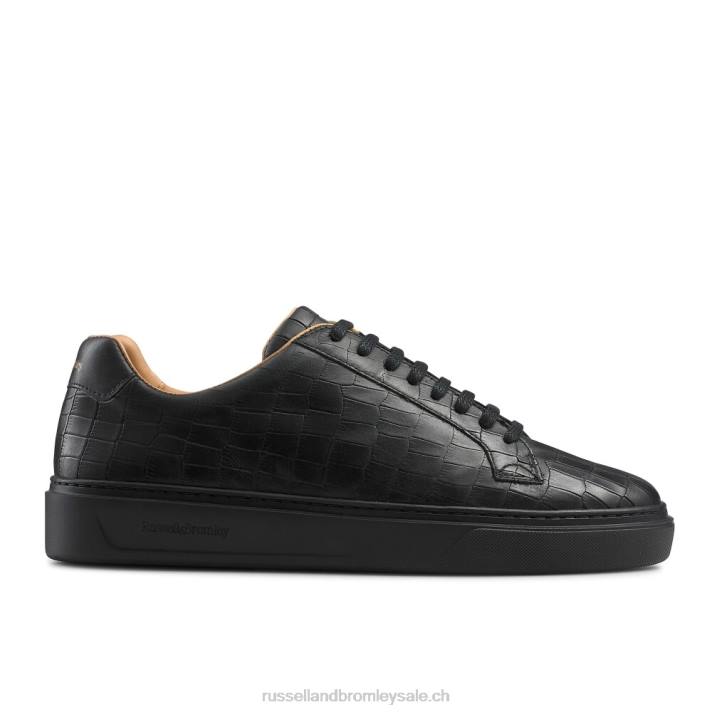 noir 8BN6449 Hommes Russell And Bromley baskets à lacets