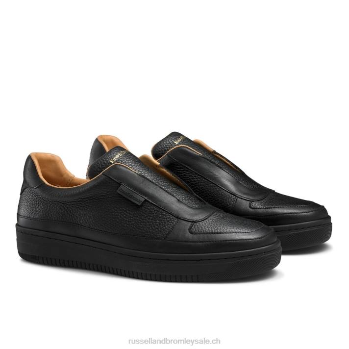 noir 8BN6470 Hommes Russell And Bromley baskets sans lacets lex