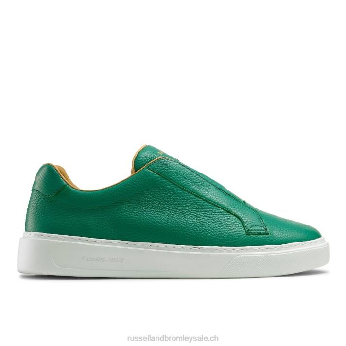 vert 8BN6437 Hommes Russell And Bromley baskets sans lacets slipway