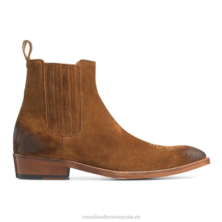 brun 8BN6608 Hommes Russell And Bromley botte western arizona
