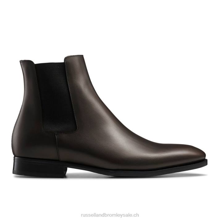 brun 8BN6614 Hommes Russell And Bromley botte chelsea en bois d'érable
