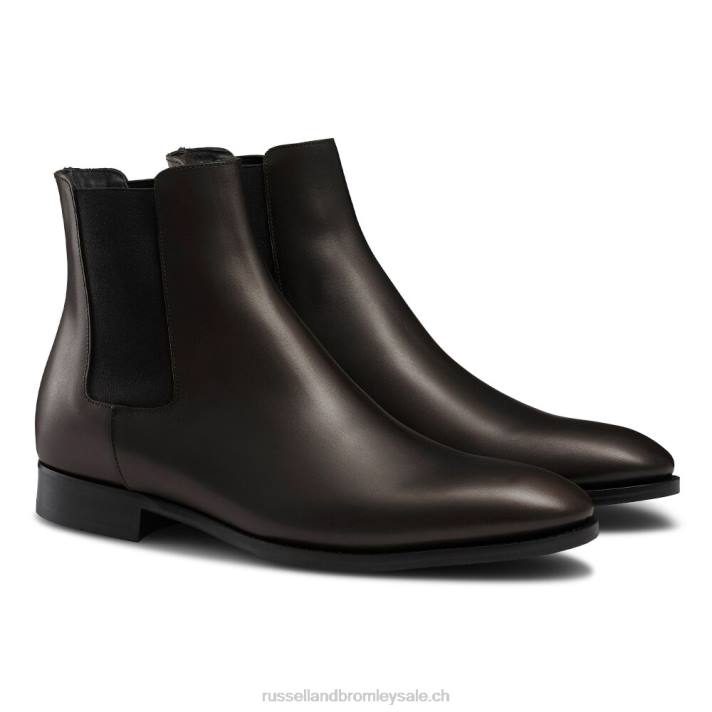 brun 8BN6614 Hommes Russell And Bromley botte chelsea en bois d\'érable