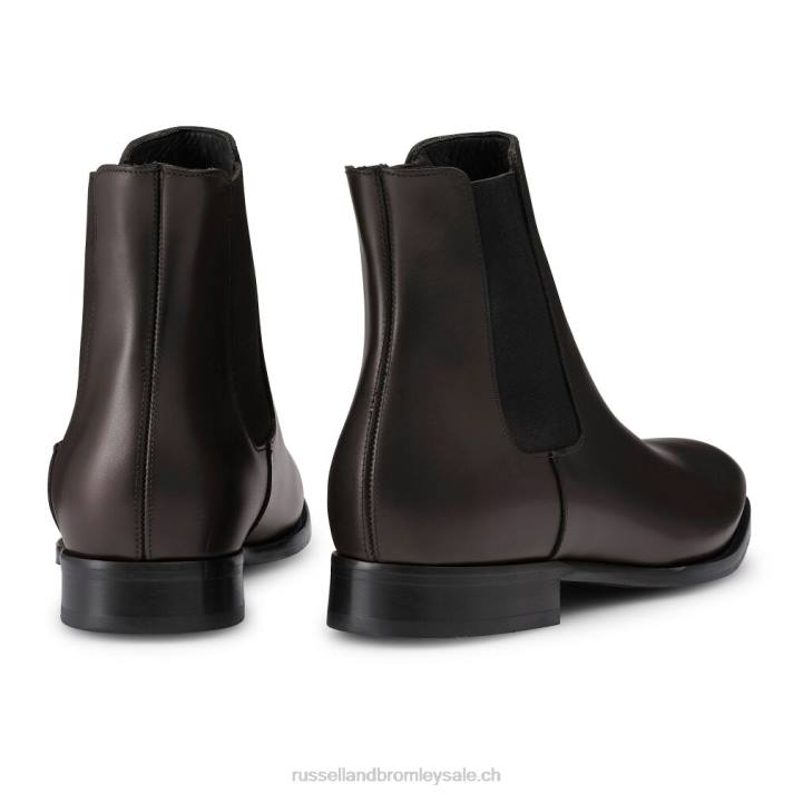 brun 8BN6614 Hommes Russell And Bromley botte chelsea en bois d\'érable