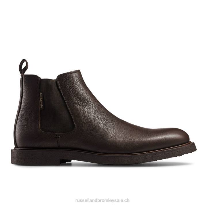 brun 8BN6617 Hommes Russell And Bromley semelle crêpe dublin chelsea