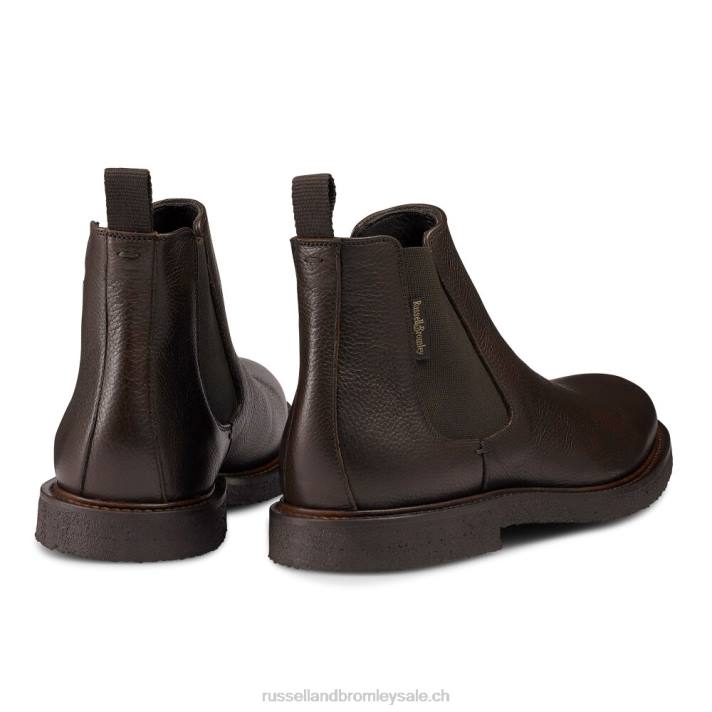brun 8BN6617 Hommes Russell And Bromley semelle crêpe dublin chelsea