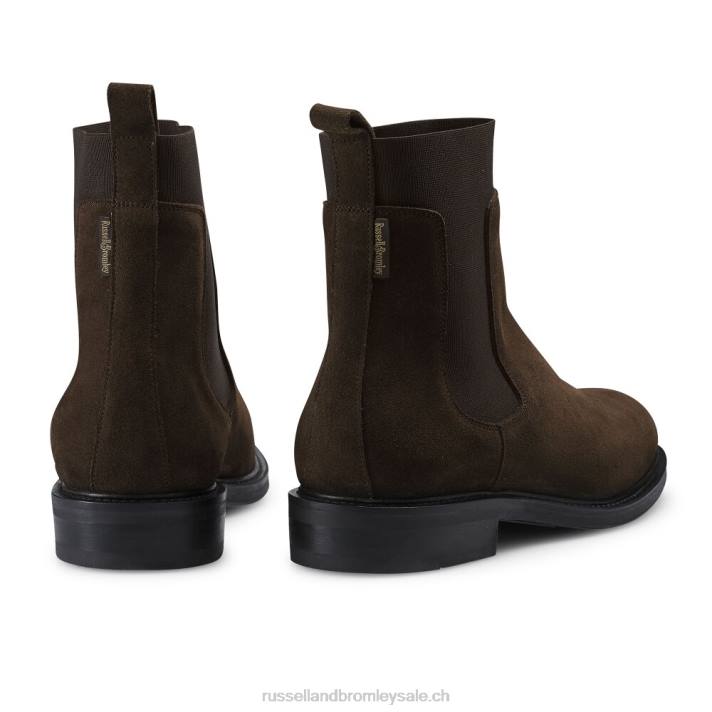 brun 8BN6621 Hommes Russell And Bromley botte chelsea du bataillon