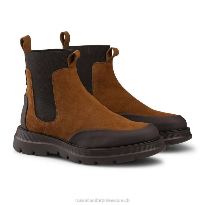 brun 8BN6625 Hommes Russell And Bromley conquérir m garde-boue chelsea boot