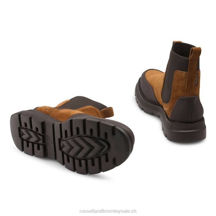 brun 8BN6625 Hommes Russell And Bromley conquérir m garde-boue chelsea boot