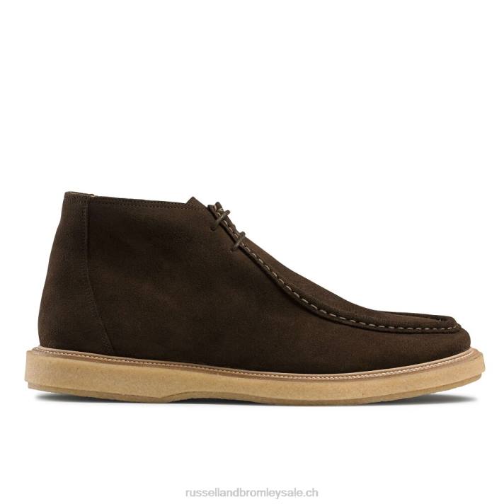 brun 8BN6627 Hommes Russell And Bromley botte trappeur semelle crêpe jasper
